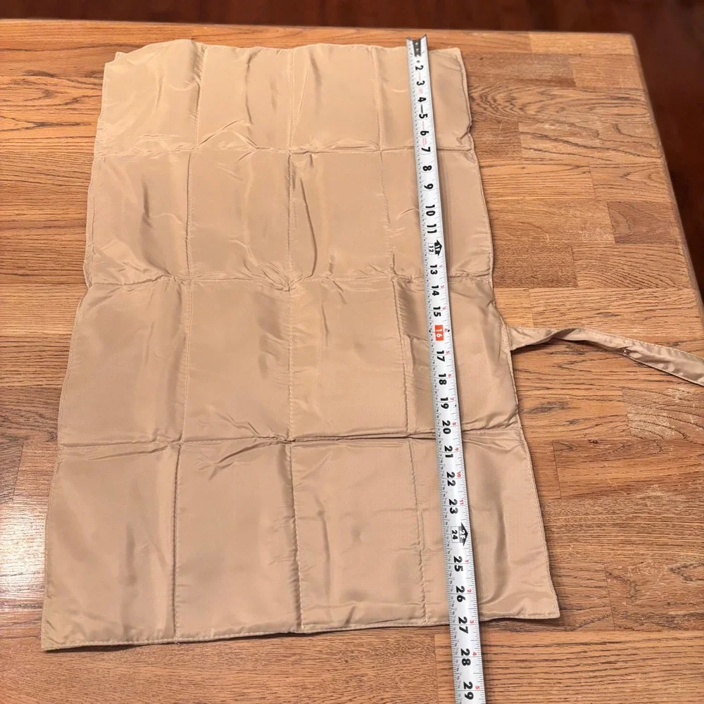 Portable Quilted Padded Travel Changing Pad‎ Mat Foldable Beige Tan Snap Closure